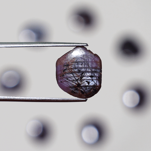 Lote de 8 piedras preciosas de zafiro estrella trapiche natural 13 mm-16 mm asterismo estrella hexagonal ~ - Imagen 8 de 11