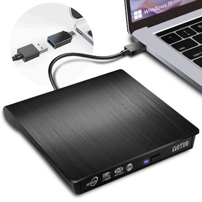 YOTUO USB 3.0 External DVD Drive CD/DVD Burner Portable Open Box
