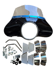 lambretta s2 li tv s3 li flyscreen cuppini black/clear with fixings italy