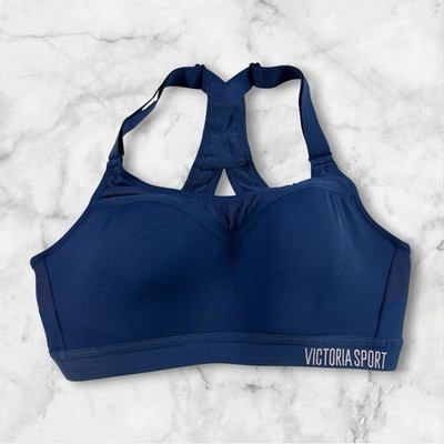 Victorias Secret Sports Bra Women 34B Navy Racerback High Impact Mesh Workout