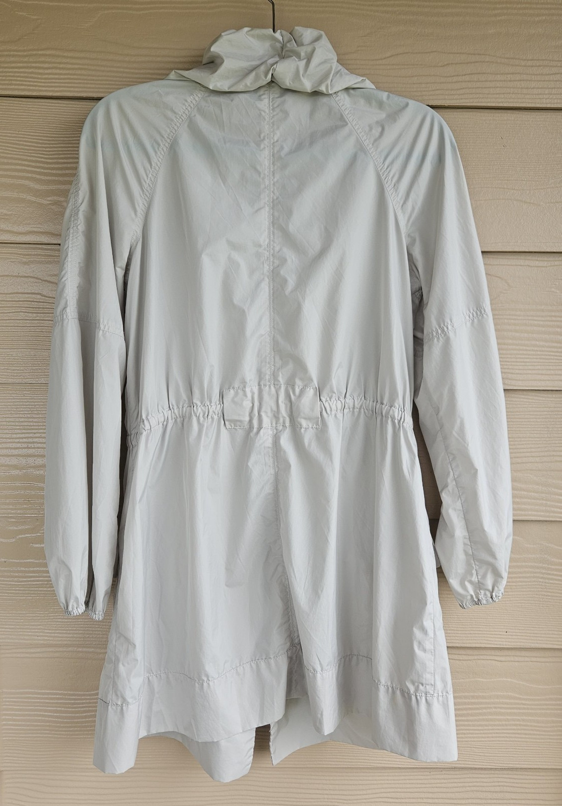 Vera Wang Light Gray Rain Jacket Windbreaker Ligh… - image 3