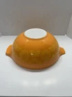Vintage Pyrex #444 Daisy Sunflower Orange MCM 4QT Cinderella Mixing Bowl