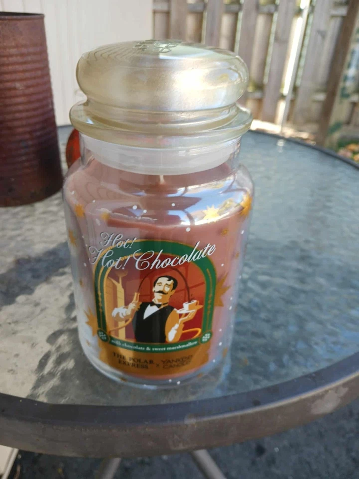 YANKEE CANDLE Chocolate Caliente Tarro Grande Vela Polar Express X Colección NUEVO Foto 2 de 4