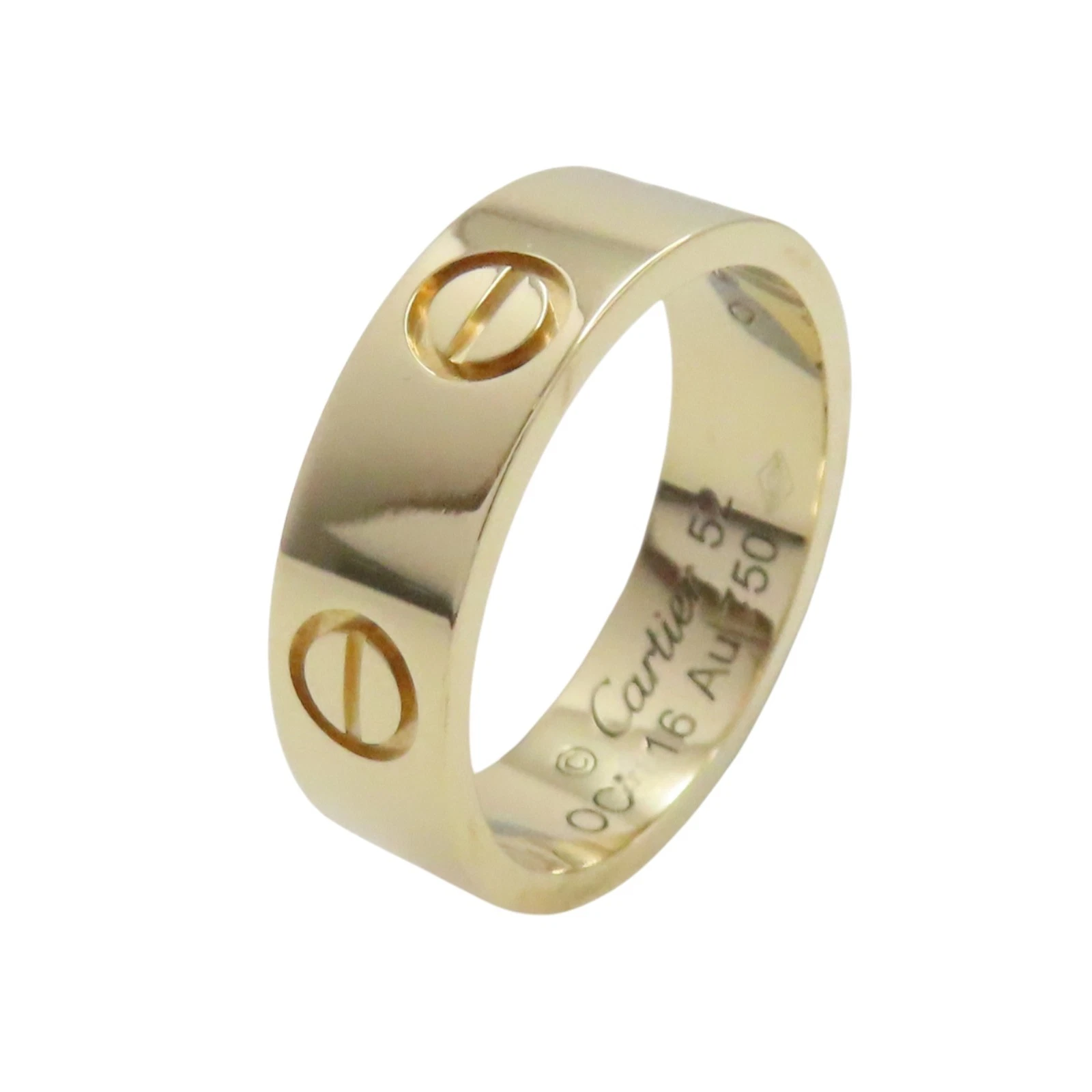 Cartier Love Ring 18K Yellow Gold Size 52 US 6
