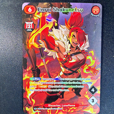 Enrai Shakunetsu SR Entity AZK01-112 Azuki Trading Card Game English