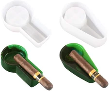 2Pcs Cigar Ashtray Molds for Resin Casting 1.37x4.72x2.75in, Transparent 