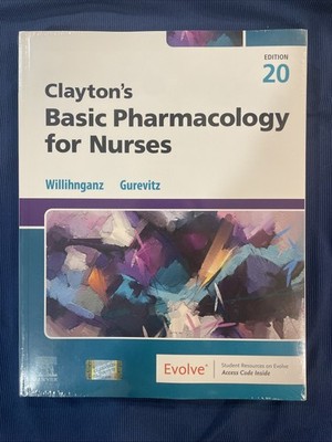 Evolve Elsevier Clayton s Basic Pharmacology for Nurses Edition 20 Brand New