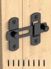 Sliding Barn Door Lock, Stainless Steel Safety Flip Gate Latches & Door Bolt Loc