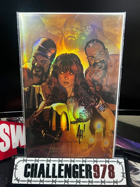 RED SONJA #1 Adam Hughes FOIL VIRGIN SIGNED w/COA + Toploader #12/30