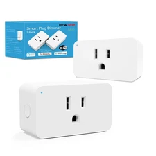 2 Pack 2.4G WiFi Dimmable Smart Plug, Smart Outlet, Dimmer Plug, Alexa, Googl...