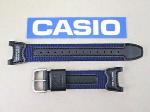 Casio Pro Trek PRS-400B Fishing Gear watch band black leather navy blue  nylon 840596044701 | eBay