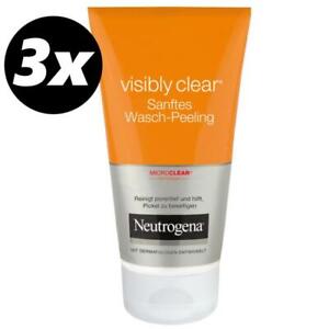 42 11 L 3x Neutrogena Visibly Clear Sanftes Wasch Peeling 150ml Anti Pickel Ebay