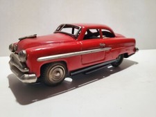 Vintage Japan 1950's Ford Crestiner Tin Litho Battery Friction Car Toy Promo Red