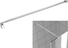 Brushed Silver Stainless Steel Wall-To-Glass 27-47" Shower Door Support Bar Arm