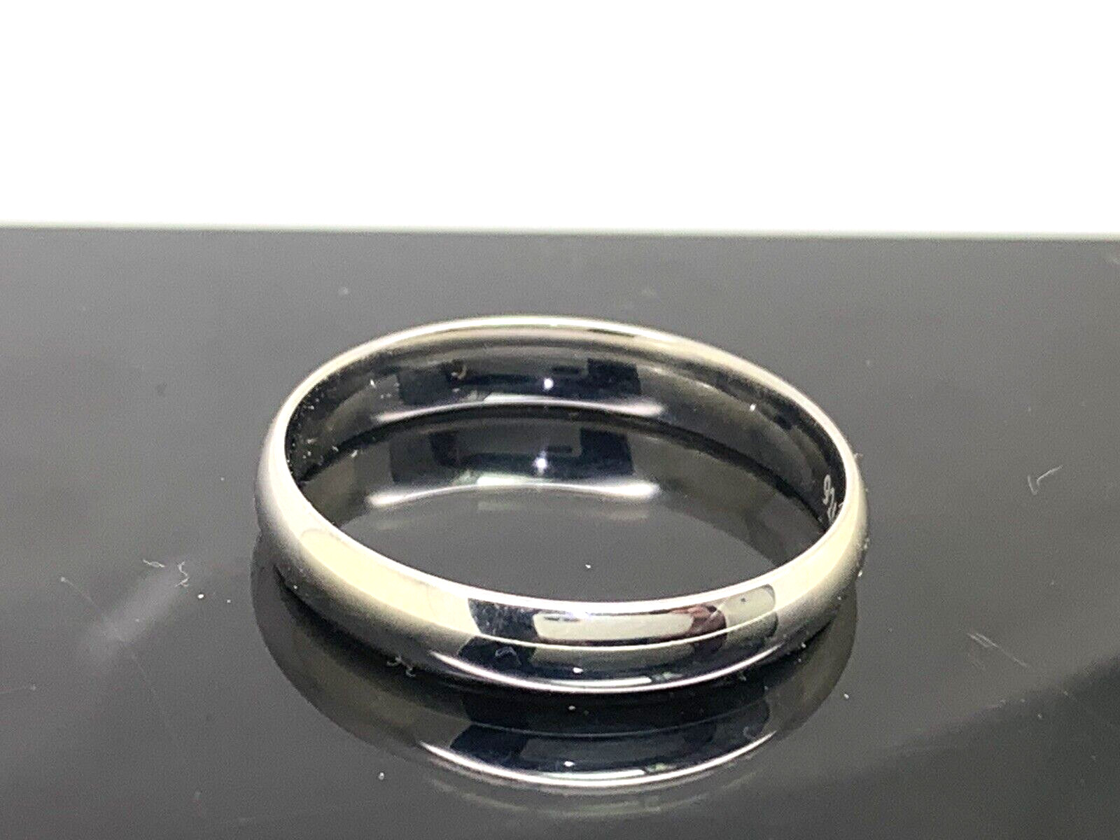 Wedding Band Sterling Silver .925 4mm Wide Plain Men's Ring Size 11.5-image