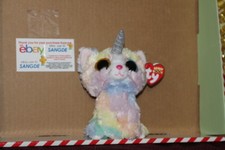 TY BEANIE BOOS HEATHER THE UNICORN~CAT-6"-MWNMT-2018-NICE GIFT 