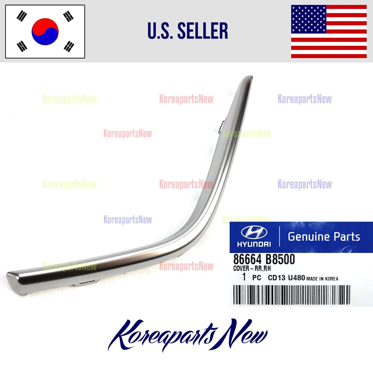 REAR Bumper Molding Cover Right PASSENGR 86664B8500 Santa Fe XL