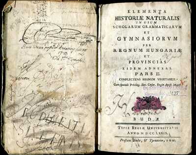 Anon [Piller, Mathias] ELEMENTA HISTORIAE NATURALIS IN USUM SCHOLARUM GRAMMATICA