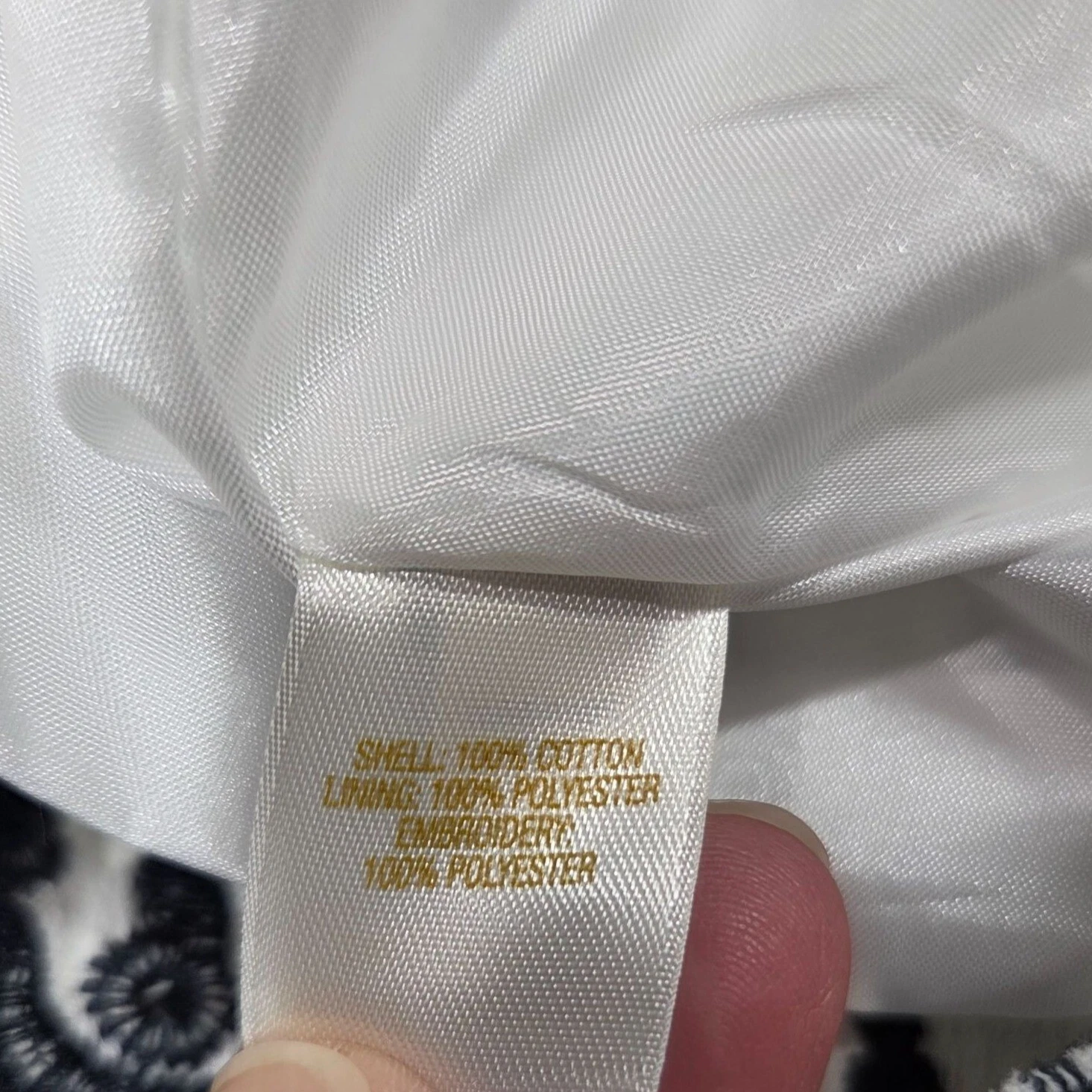 Abito Kate Spade 8 bianco blu ricamato floreale preppy spiaggia festa