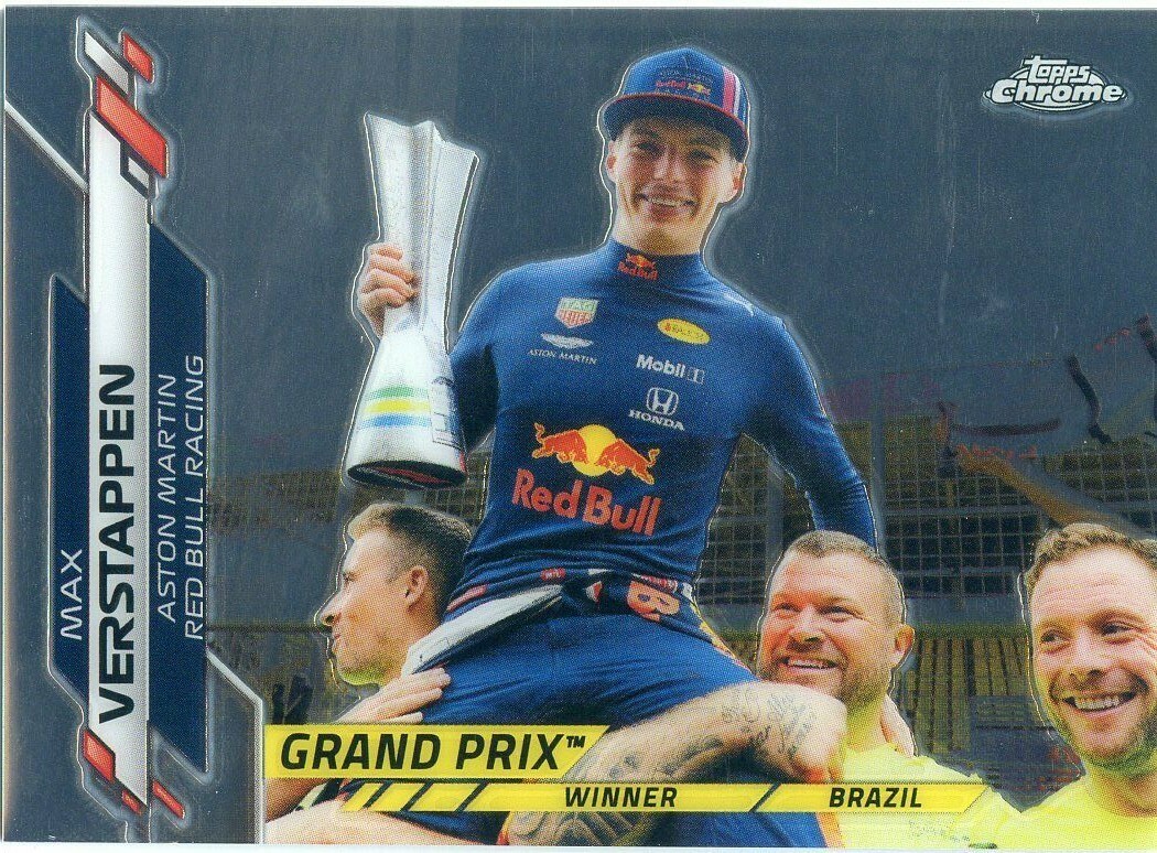 2020 Topps Chrome Formula 1 MAX VERSTAPPEN Base Grand Prix Brazil Winner #152 F1
