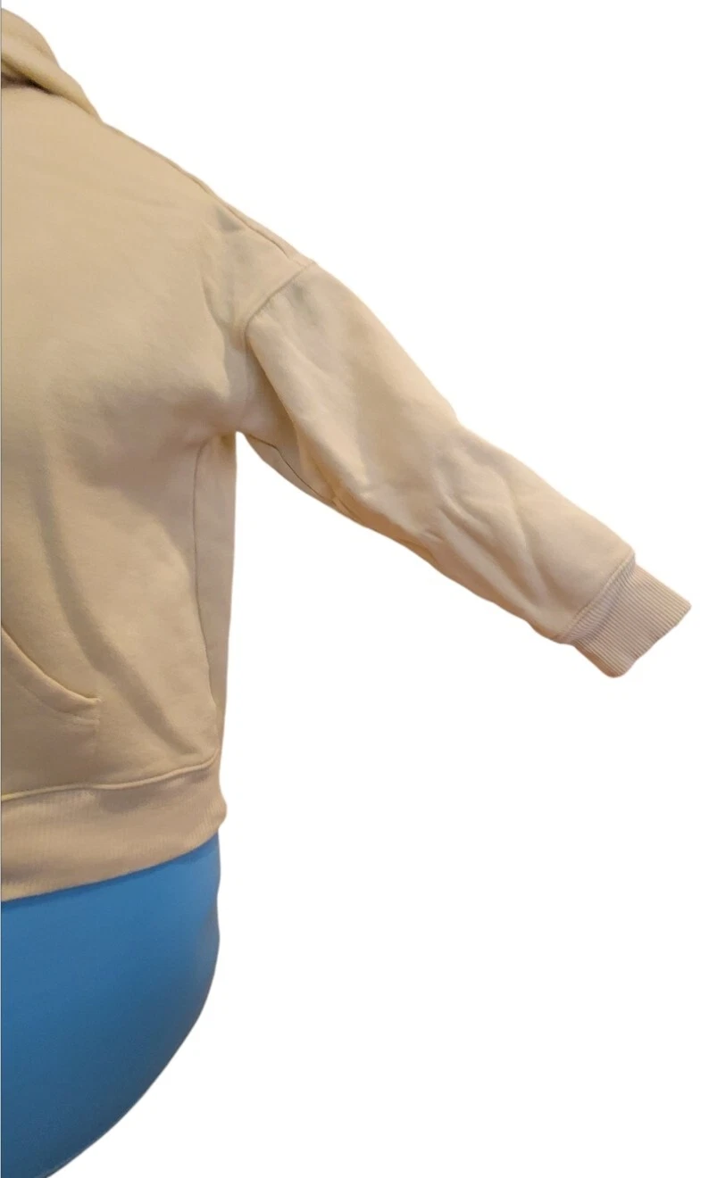 VETEMENTS Maglione donna giallo con cappuccio Green Tea manica lunga taglia S us intime ottimeioni