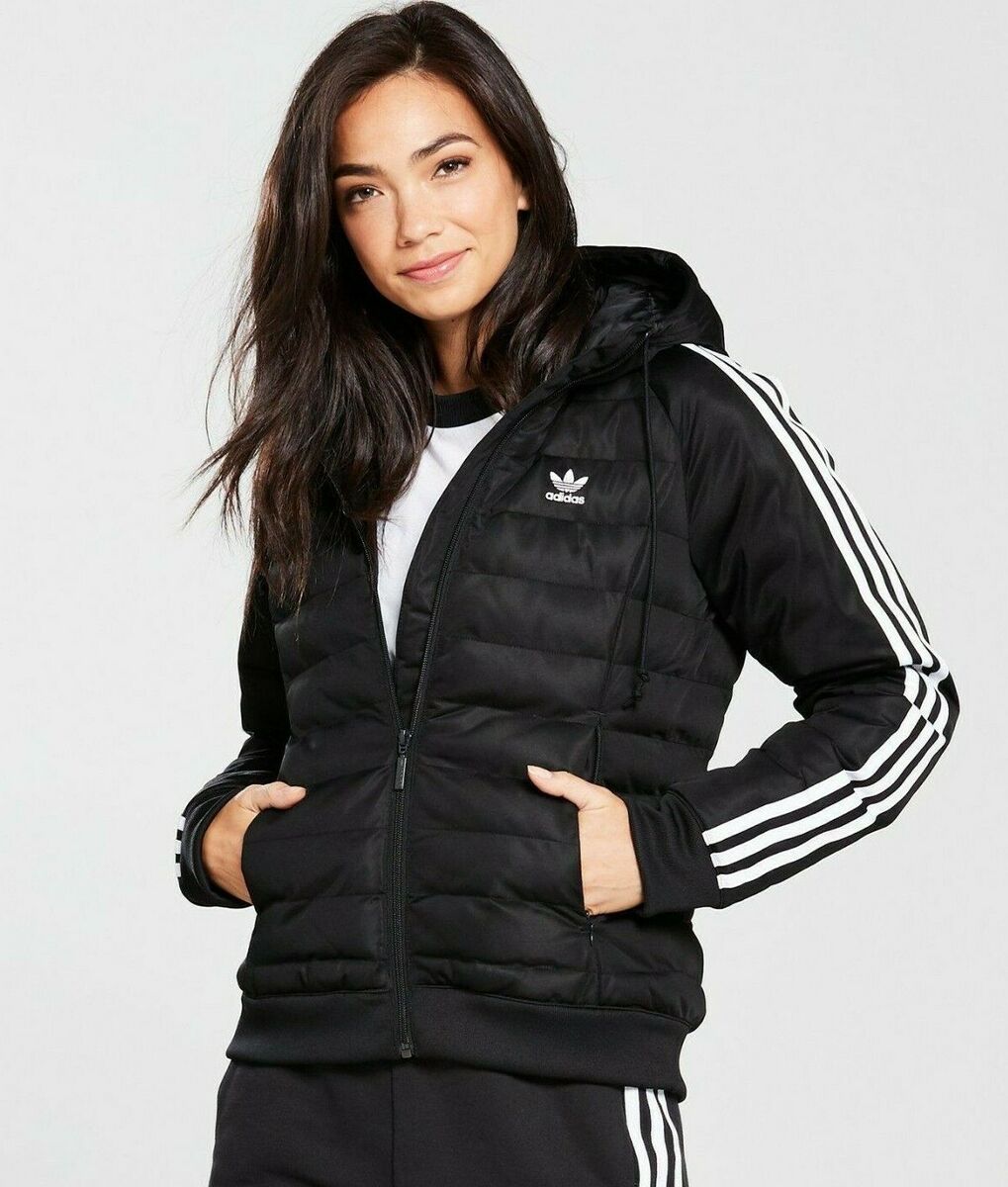 S/M adidas Women's Padded 3-STRIPES SLIM HOODED Winter S/M adidas Women's Padded 3-STRIPES SLIM HOODED Winter