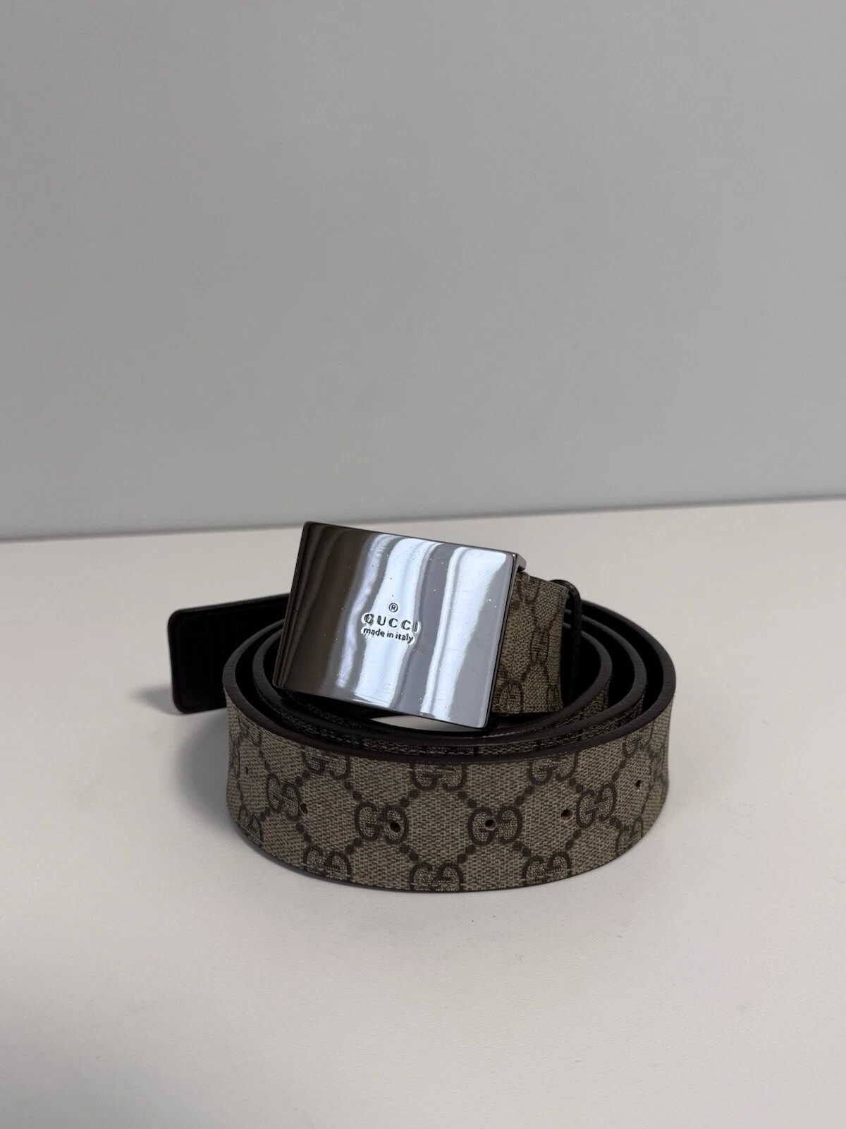 Ceinture homme vintage marron GUCCI GG Supreme