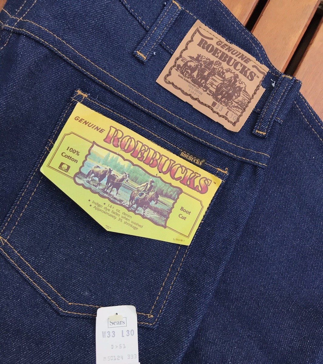 Vintage Roebucks Jeans Made in USA 33 X 30 Boot Cut SEARS Vintage Roebucks Jeans Made in USA 33 X 30 Boot Cut SEARS
