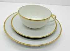 Kahla Tea Cup Plate Underplate 3 Piece Set Gold Trim Vintage