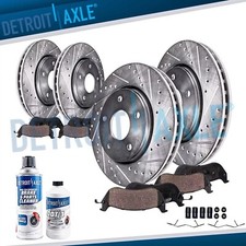 10pc Front Rear Drilled Brake Rotors Brake Pads Kit for 2019-2021 Subaru Ascent