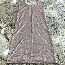 Size M Guess Sequin Dress Womens Sleeveless Above Knee Cocktail Glam Prom CN
