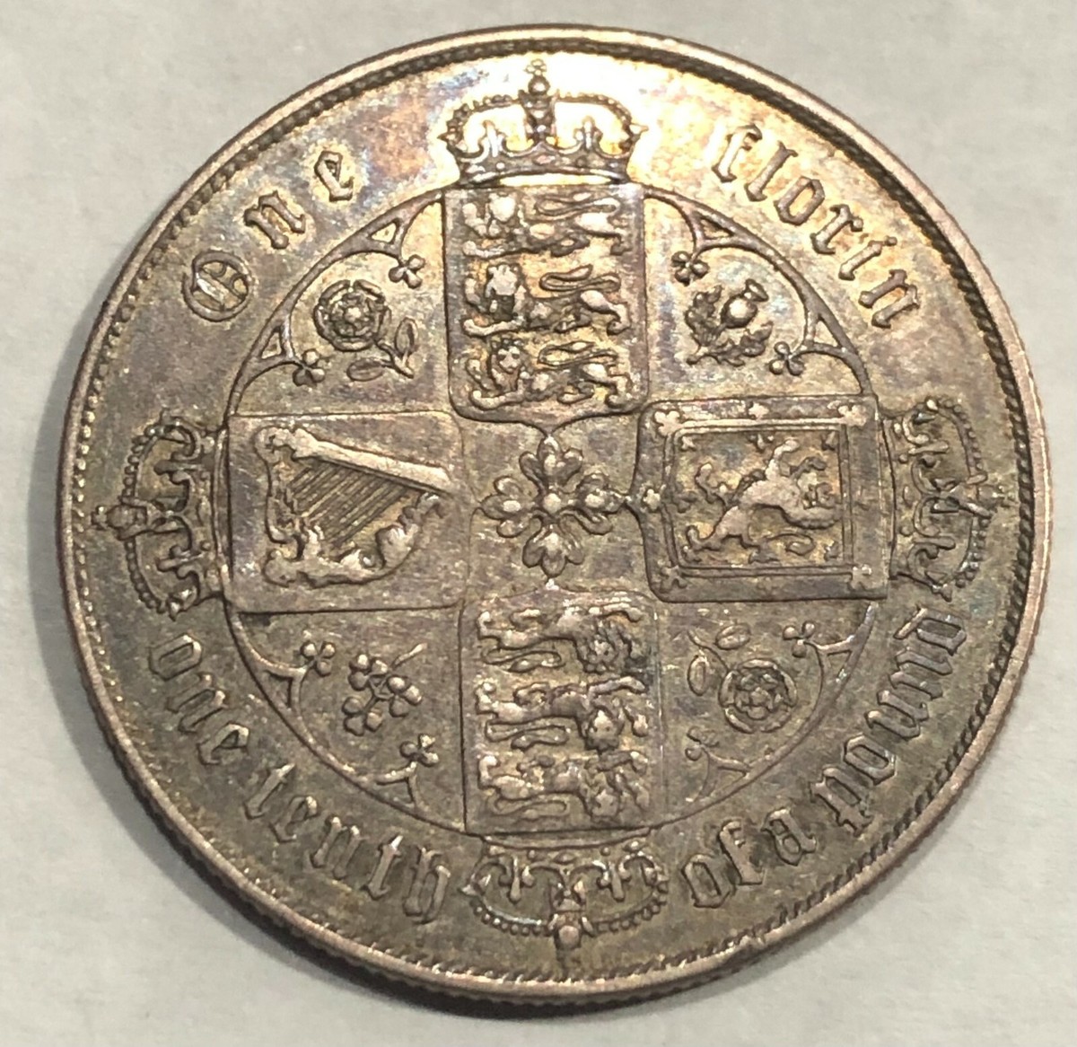 Great Britain 1868 Queen Victoria Gothic Head Silver Florin | eBay