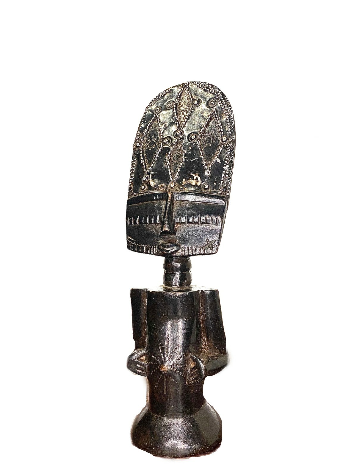 African Art Handcrafted From One Piece Wood Akua Ba Female Sculpture 807 Ebay