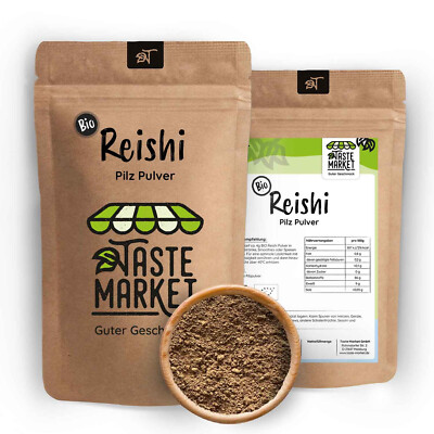 Reishi Pulver BIO, Pilzpulver GRÖSSENAUSWAHL,  100% natürliches Reishipulver