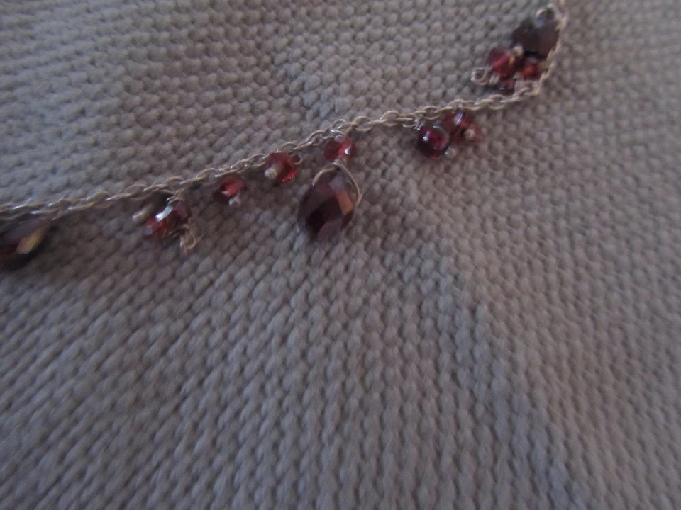 Collar gotas Silpada plata .925 y granate facetado  Foto 3 de 3