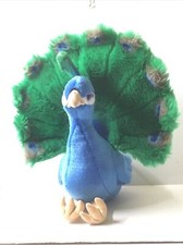 FAO Schwarz Peacock 15" Plush Blue Green Bird Stuffed Animal Toys R Us