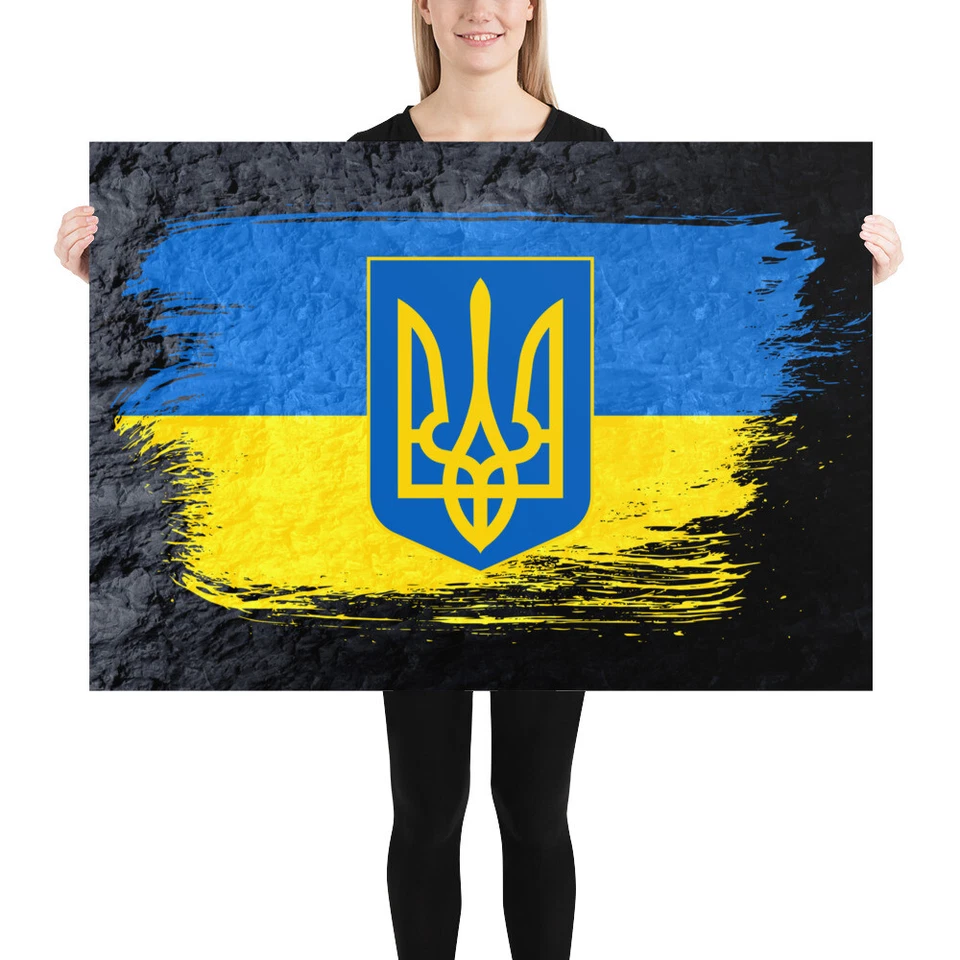 Ukraine, Kiev — flag country map, map poster, flag poster - Image 3 of 4