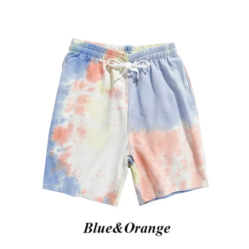 Men Tie Dye Shorts Casual Cotton Blend Loose Half Pants Streetwear Bottoms - Bild 6 von 29