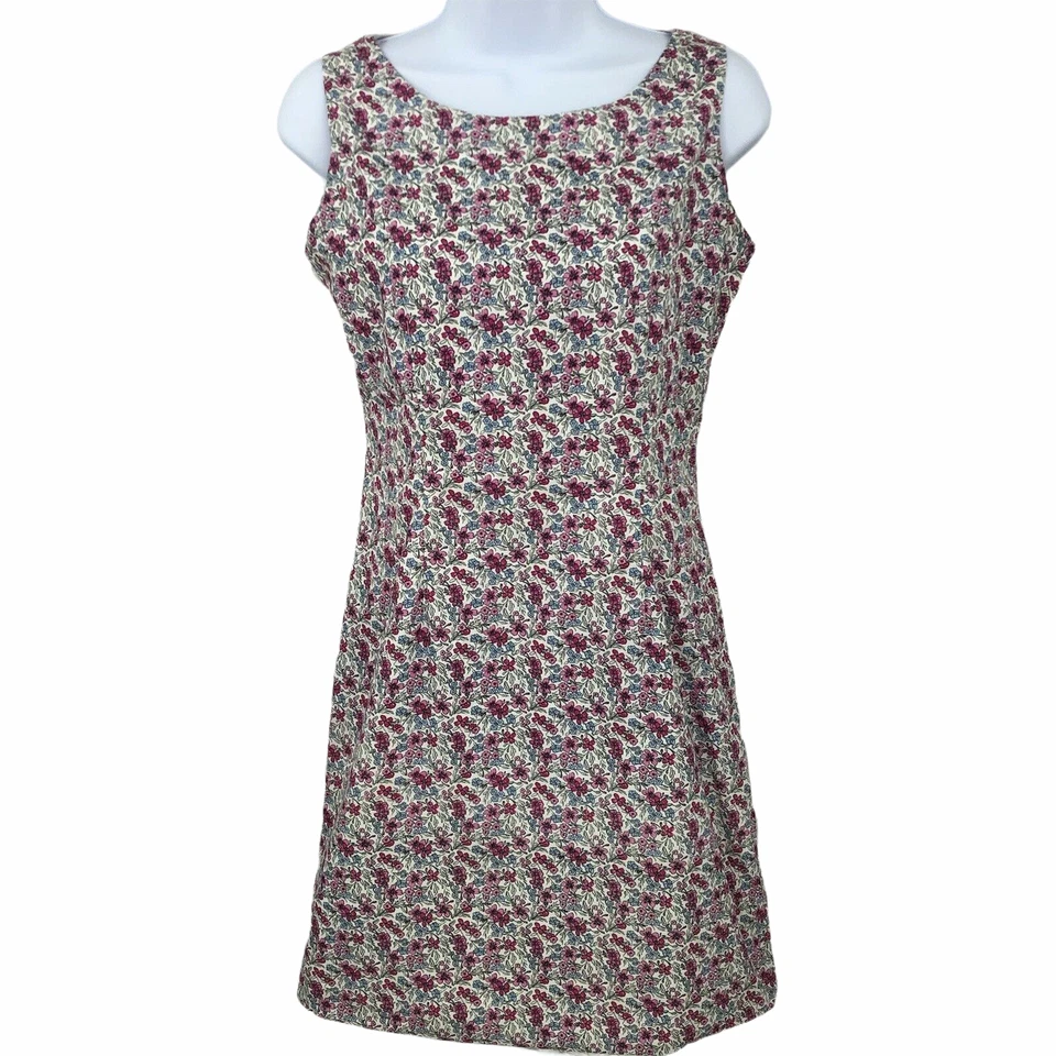 Vestido floral para mujer Vinage talla 2 rosa blanco sin mangas Foto 2 de 4
