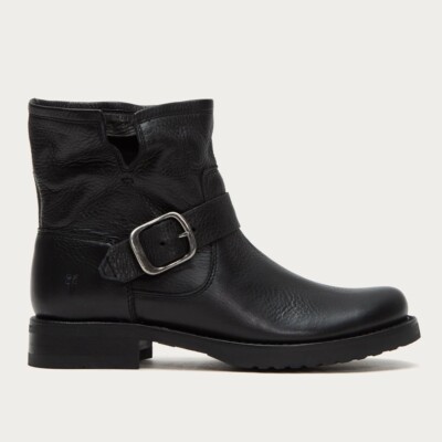 FRYE Veronica Leather Ankle Boots Booties in Black Size 7.5 