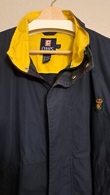 Chaps Ralph Lauren Vintage 90s Jacket Navy Yellow Colorblock