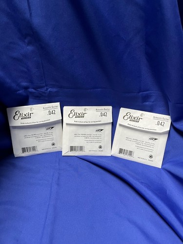18 Elixir .045-.023 Poly Coat 80/20 Bronze Individual Acoustic Guitar Strings - Picture 5 of 13