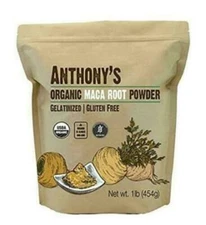 Anthony's Organic Maca Root Powder 1lb Gelatinized for Enhanced   