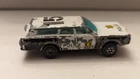 Yat-Ming No. 1015 Ford LTD Country Squire Wagon Police Car White/Black - VTG NM
