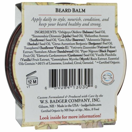 Badger Company, Navigator Class Man Care, Beard Balm, 2 oz (56 g) - Picture 2 of 2