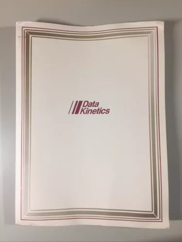 Vintage 1985 DATA KINETICS Dealer Salesman Packet
