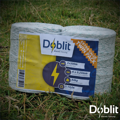 Elettrico Filo Recinzione 3mm X 500m Rosso E Bianco 9-Strand Poly Per - Foto 4