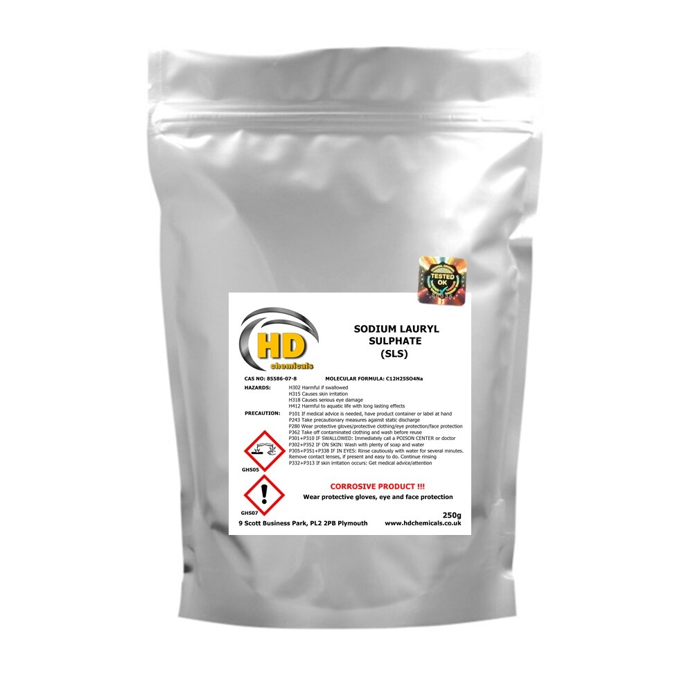 Sodium Lauryl Sulphate SLS 250g Soap Making Foaming Surfactant Shampoo Soap Bath