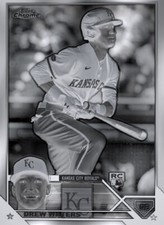 [DIGITAL] Topps Bunt - Drew Waters - Topps Chrome 23 S1 - Black White Base