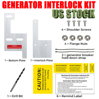 For General Electeric Vertical Main 150 200 Amp Panel Generator Interlock Kit US